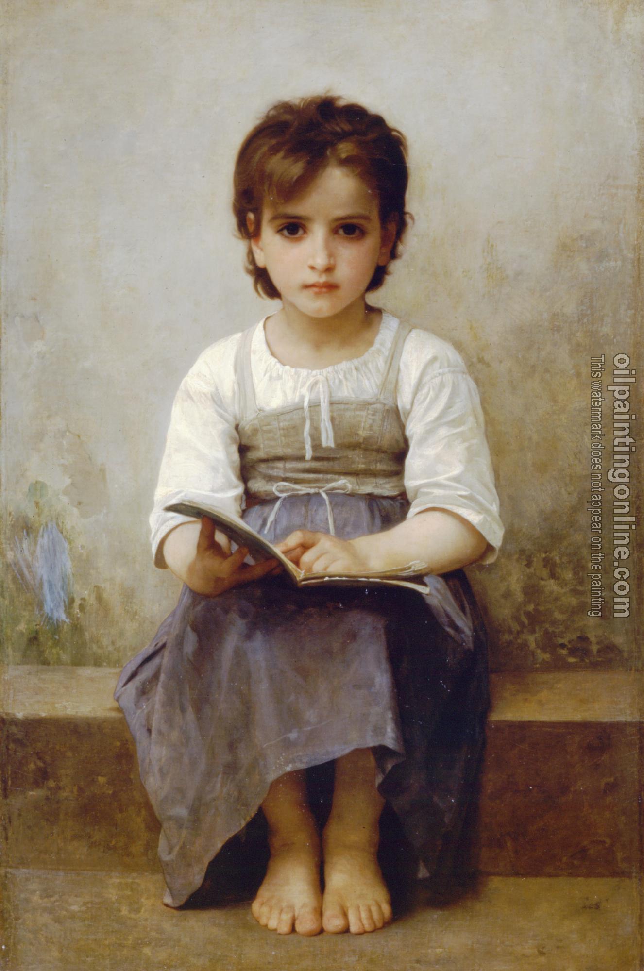 Bouguereau, William-Adolphe - La lecon difficile, The difficult lesson